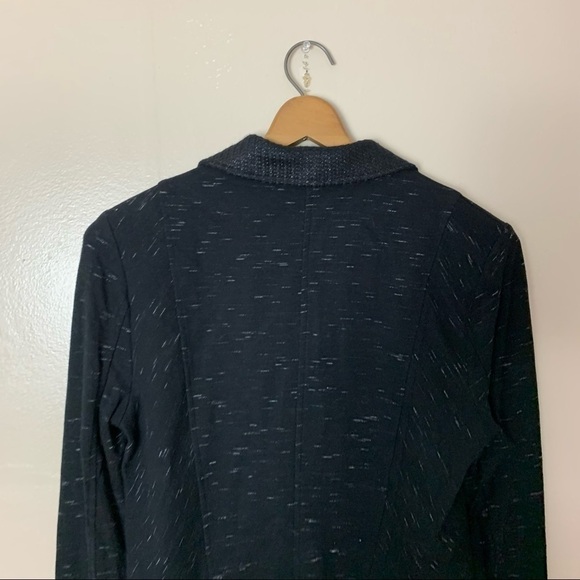 [Three Dots] Black Heather Print  Jersey Knit Blazer - Picture 9 of 9